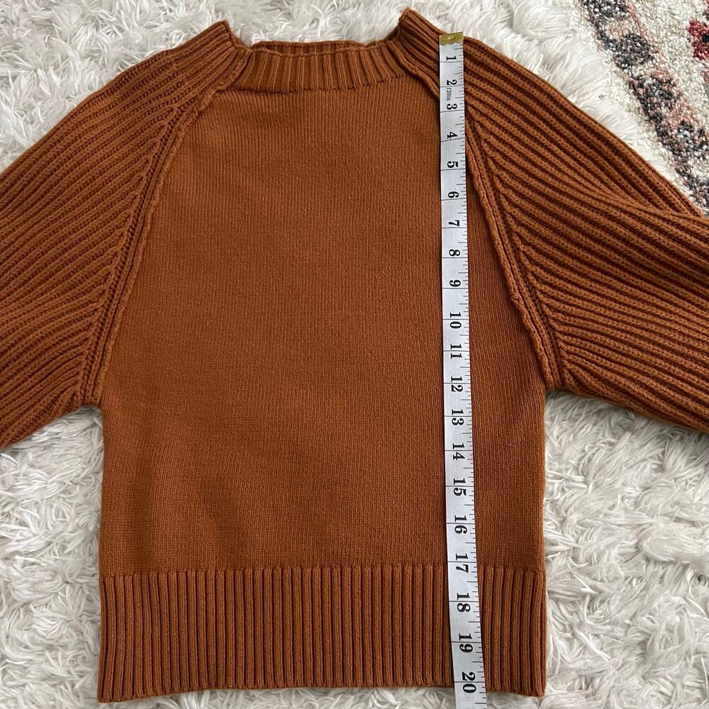Maeve Anthropologie Mock-Neck Raglan Ribbed Sleeve Pullover Sweater Size S - Picture 7 of 7